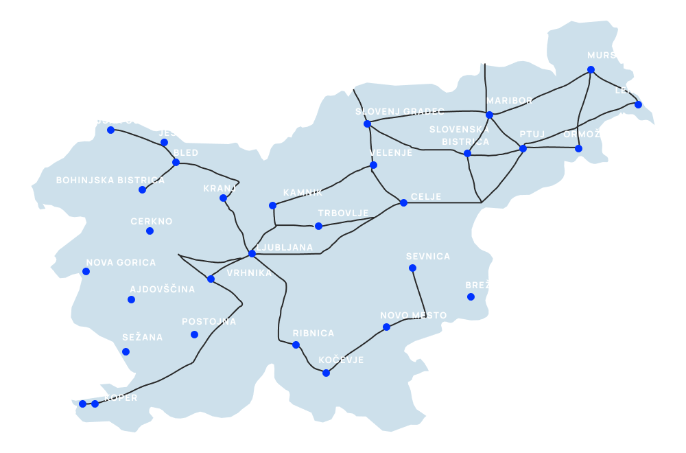 Raziščite območje pokritosti - United Fiber Slovenija
